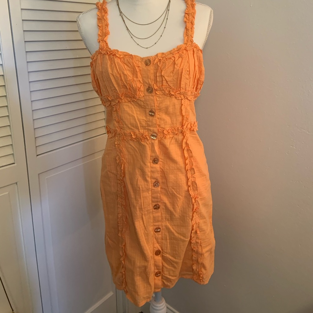 Urban Outfitters orange midi dress
